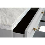 Azure Carrera 6 - Drawer Double Dresser Gray White Marble - LOOMLAN - Essentials For Living - Dressers