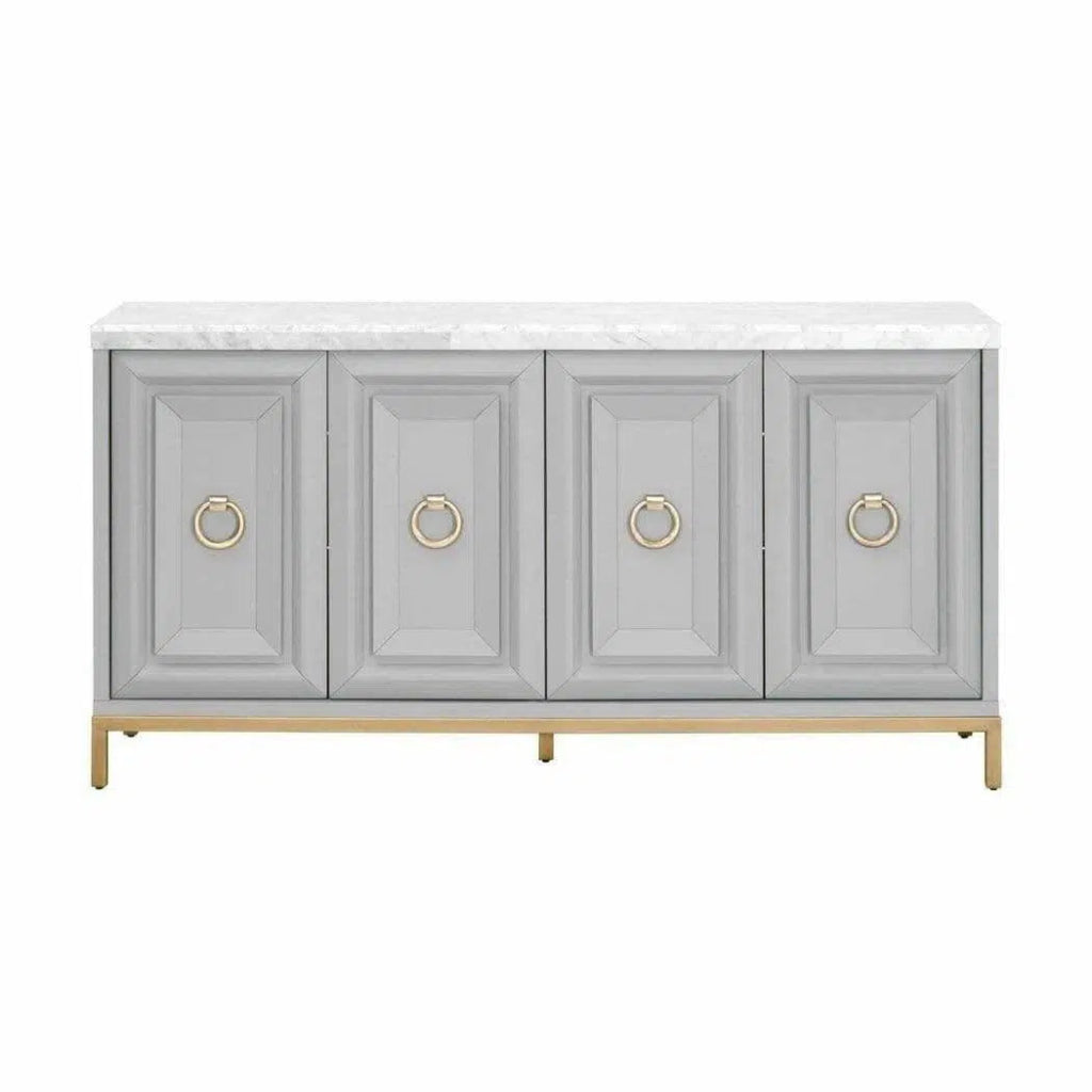 Azure Carrera Sideboard White Marble Gray - LOOMLAN - Essentials For Living - Sideboards