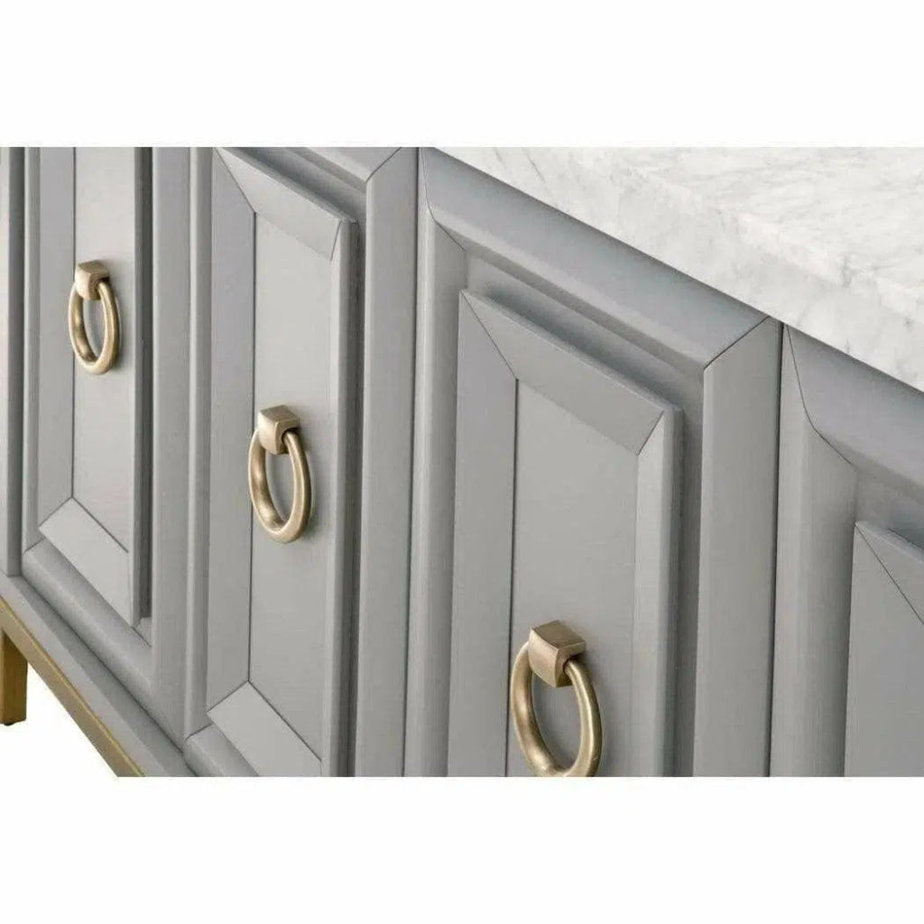 Azure Carrera Sideboard White Marble Gray - LOOMLAN - Essentials For Living - Sideboards