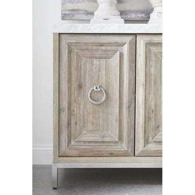 Azure Carrera Sideboard White Marble Steel - LOOMLAN - Essentials For Living - Sideboards