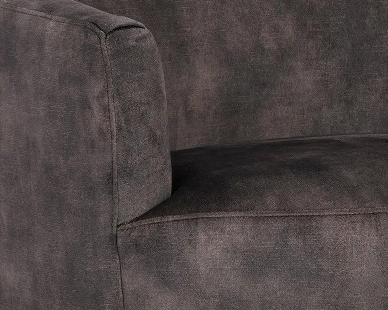 Casey Fabric Upholstered Swivel Lounge Chair