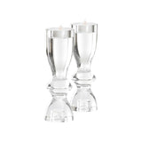 Gris Crystal Made Candleholders (Set Of 2)