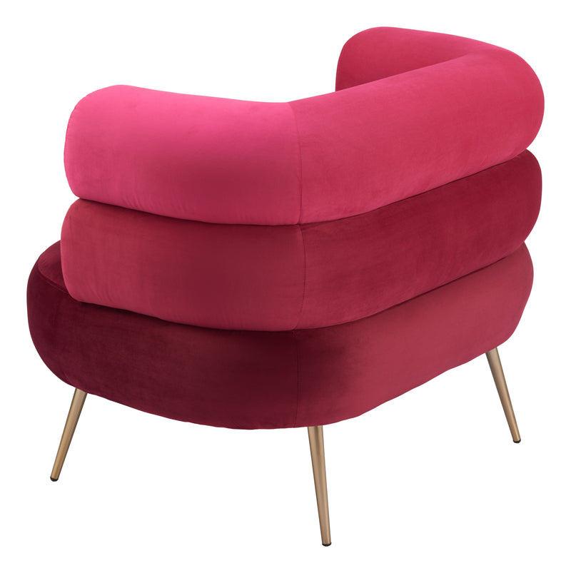 Arish Steel Red Armless Accent Chair