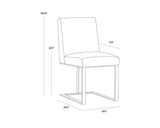 Dean Leather Upholstered Armless Dining Chair