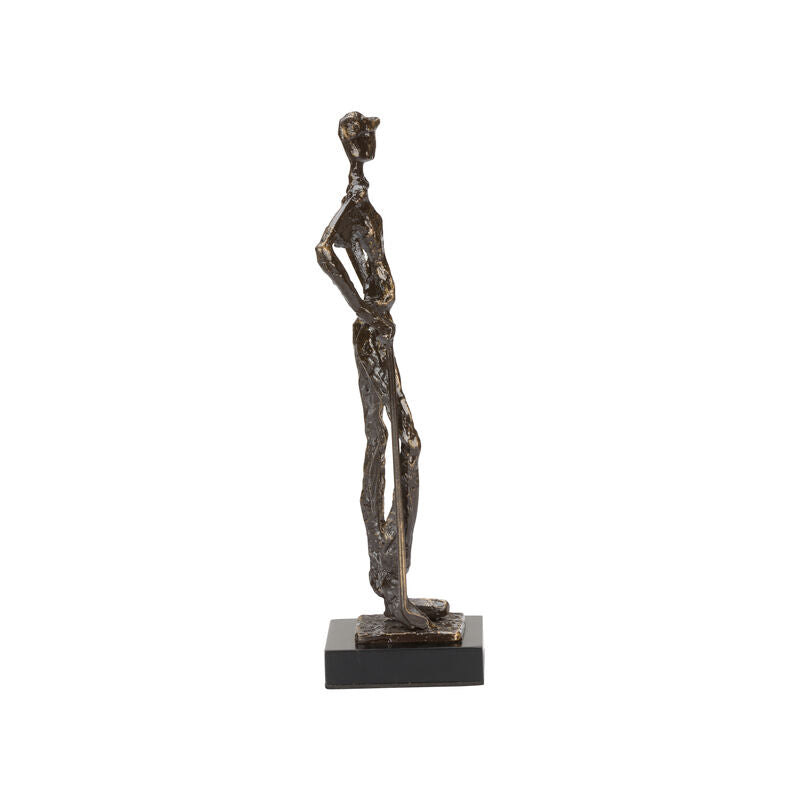 Golfer Bronze Finish Sculpture