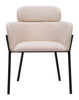 Bremor Steel Beige Dining Arm Chair (Set of 2)