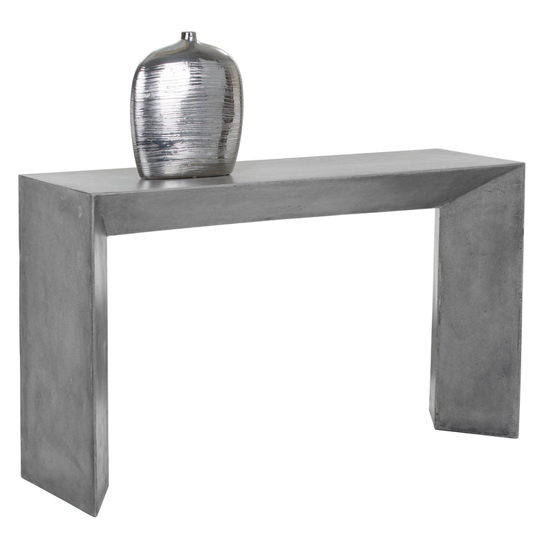 Nomad Console Table Grey Concrete Contemporary Design