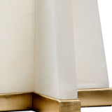 Alabaster Natural White Pyramid Design Table Lamp