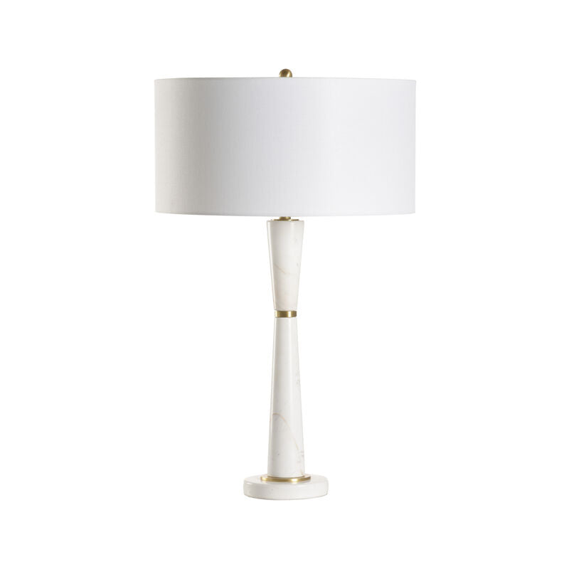 Tapered Silhouette Smooth Marble Design Table Lamp