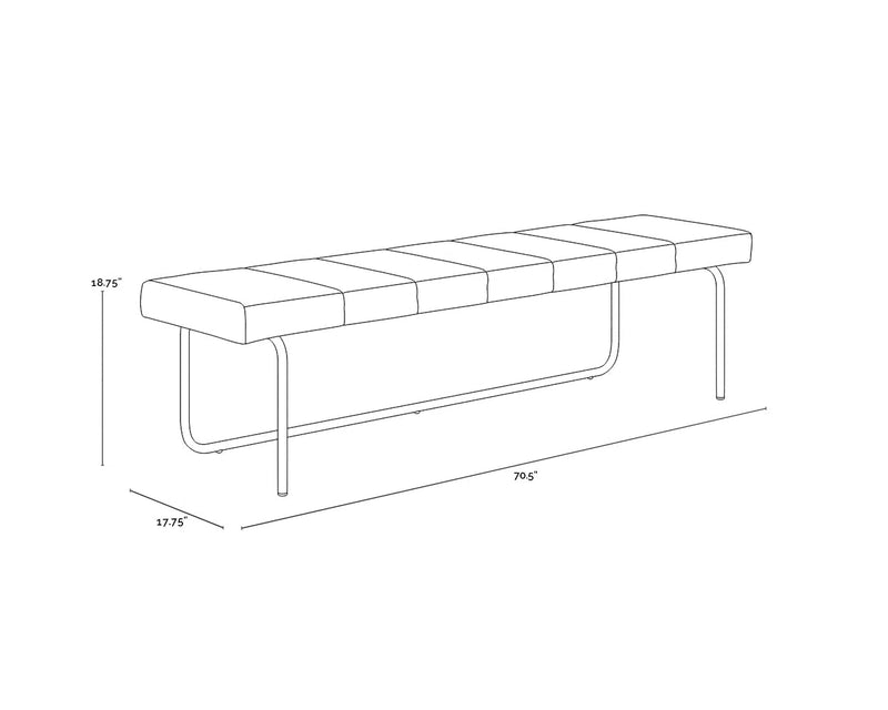 Casimir Upholstered Modern Backless Bench