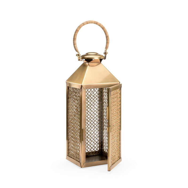 Brunching Handwoven Brown Cane Patio Lantern