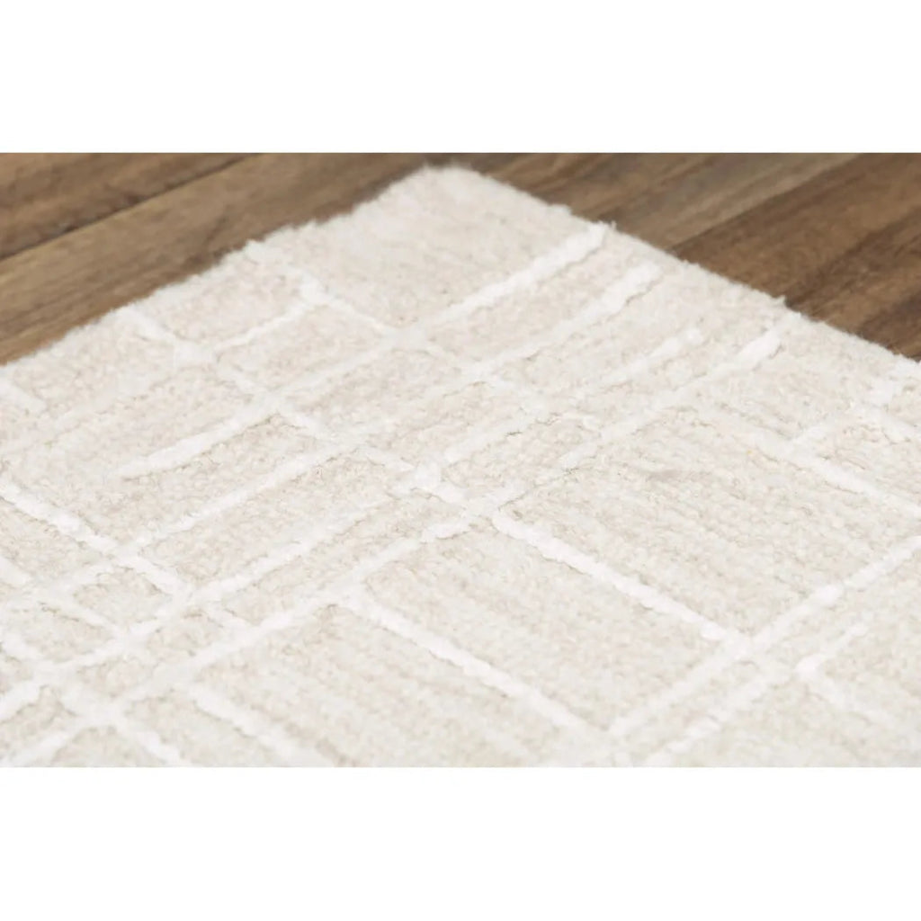 Babi Geometric Light Beige Area Rugs For Living Room - LOOMLAN - LOOMLAN - Area Rugs