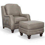 Bach Grey Leather Couch Benchmade In the USA - LOOMLAN - Uptown Sebastian - Sofas & Loveseats