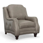 Bach Grey Leather Couch Benchmade In the USA - LOOMLAN - Uptown Sebastian - Sofas & Loveseats