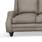 Bach Grey Leather Couch Benchmade In the USA - LOOMLAN - Uptown Sebastian - Sofas & Loveseats