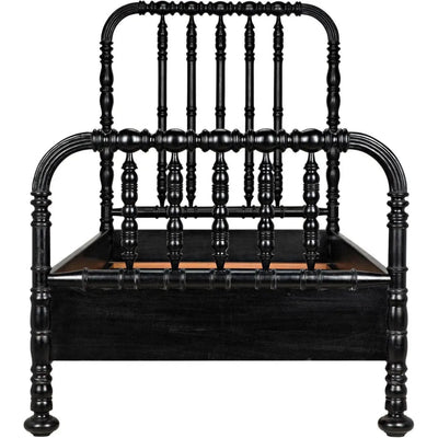 Bachelor Black Wooden Bed Frame - LOOMLAN - Noir - Beds