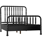 Bachelor Black Wooden Bed Frame - LOOMLAN - Noir - Beds