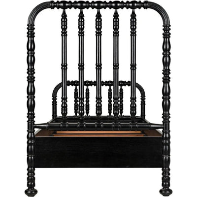 Bachelor Black Wooden Bed Frame - LOOMLAN - Noir - Beds