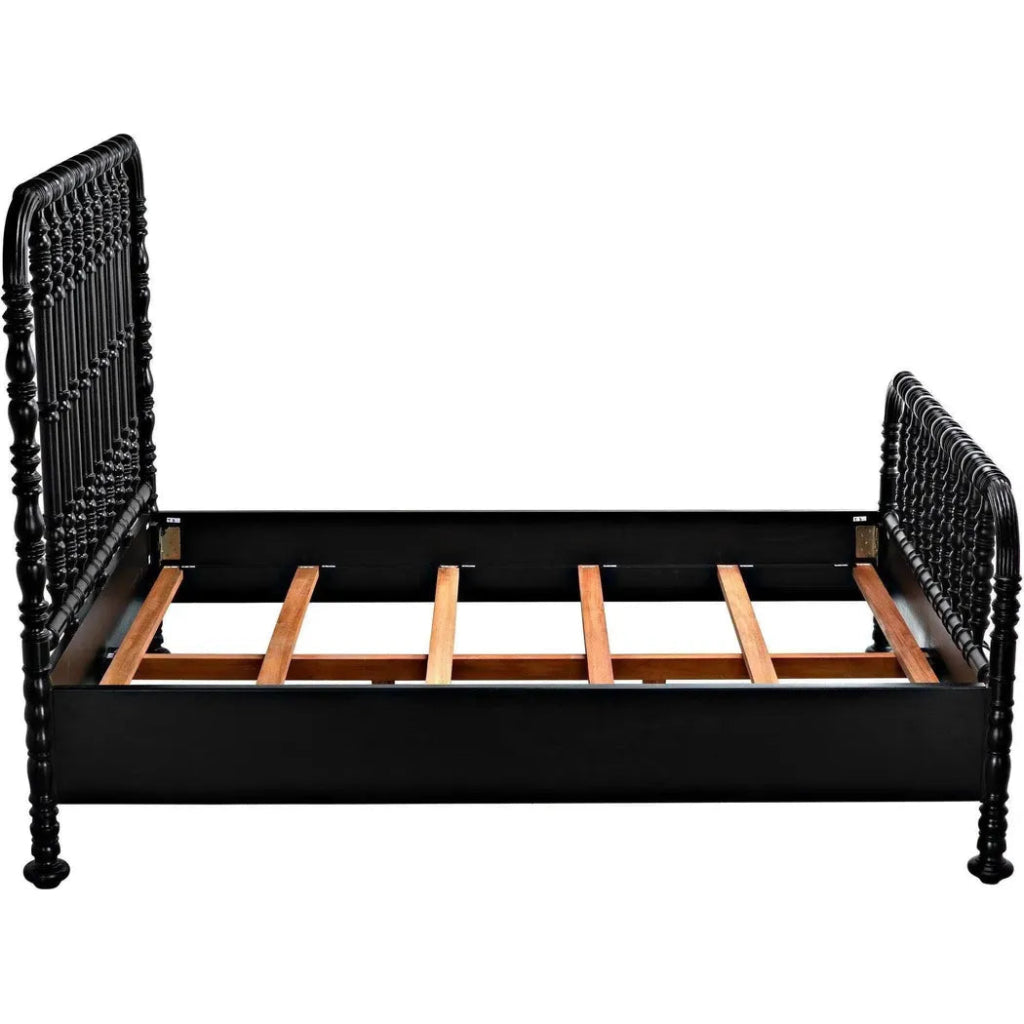 Bachelor Black Wooden Bed Frame - LOOMLAN - Noir - Beds