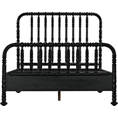 Bachelor Black Wooden Bed Frame - LOOMLAN - Noir - Beds