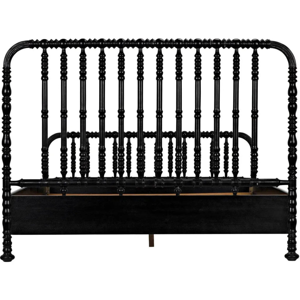 Bachelor Black Wooden Bed Frame - LOOMLAN - Noir - Beds