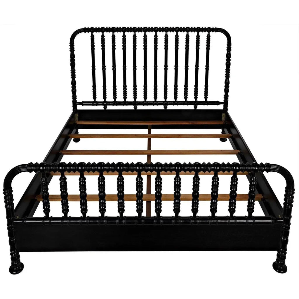 Bachelor Black Wooden Bed Frame - LOOMLAN - Noir - Beds