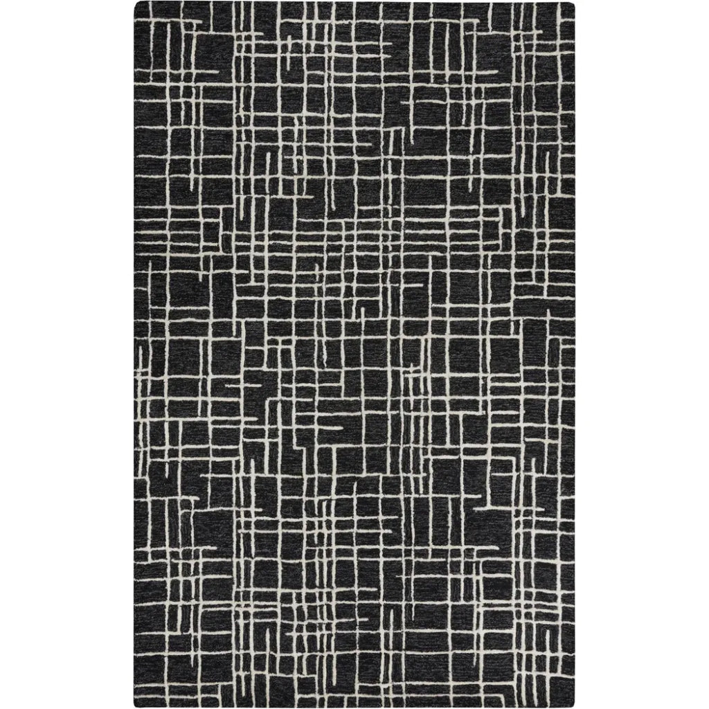 Bada Geometric Black Area Rugs For Living Room - LOOMLAN - LOOMLAN - Area Rugs