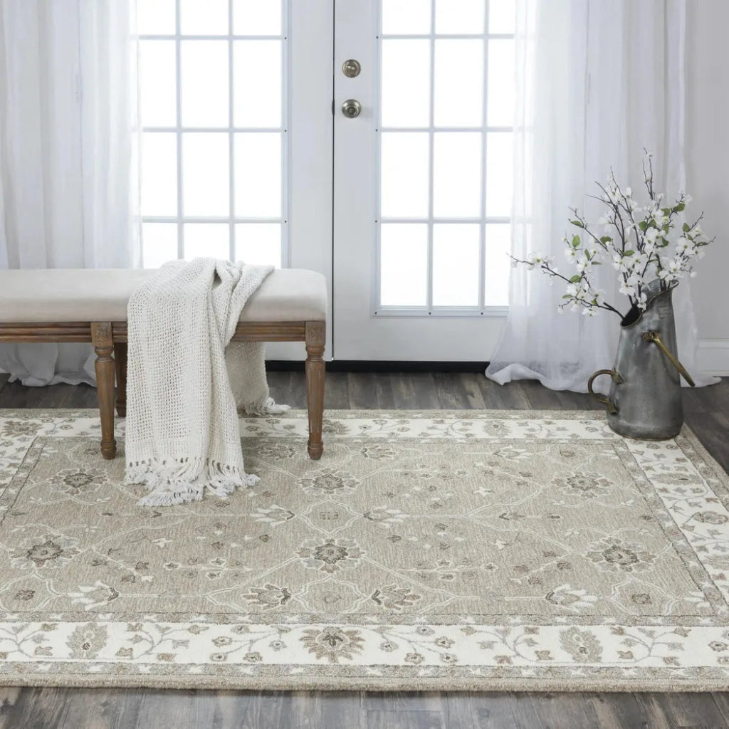 Bael Traditional Beige Living Room Rug - LOOMLAN - LOOMLAN - Area Rugs