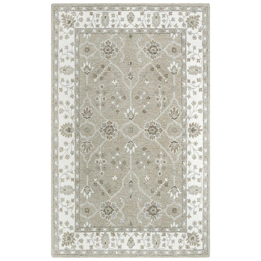 Bael Traditional Beige Living Room Rug - LOOMLAN - LOOMLAN - Area Rugs