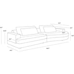 Baela Sofa Danny Cream - , Removable Cushions - LOOMLAN - SUNPAN - Sofas & Loveseats