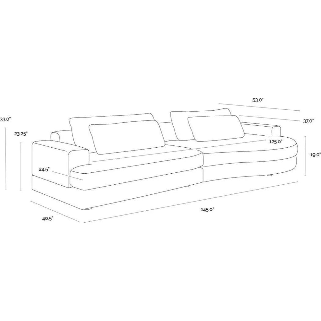 Baela Sofa Danny Cream - , Removable Cushions - LOOMLAN - SUNPAN - Sofas & Loveseats