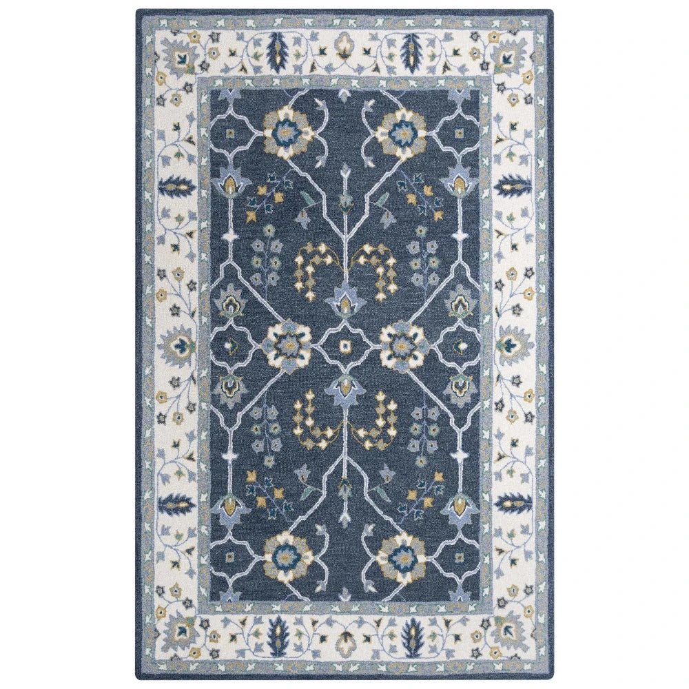 Baha Traditional Blue Living Room Rug - LOOMLAN - LOOMLAN - Area Rugs