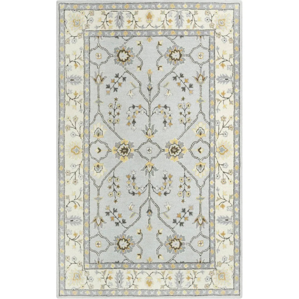 Bahn Traditional Gray Living Room Rug - LOOMLAN - LOOMLAN - Area Rugs