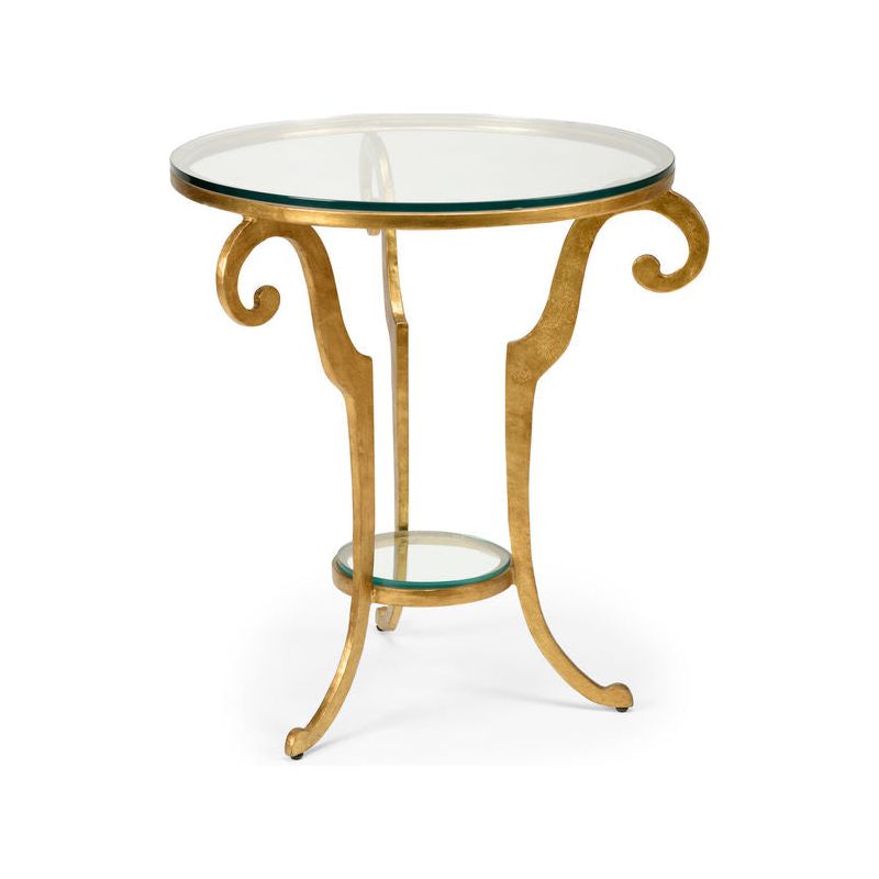 Bailey Clear Glass Top Round Side Table - LOOMLAN - Wildwood - Side Tables