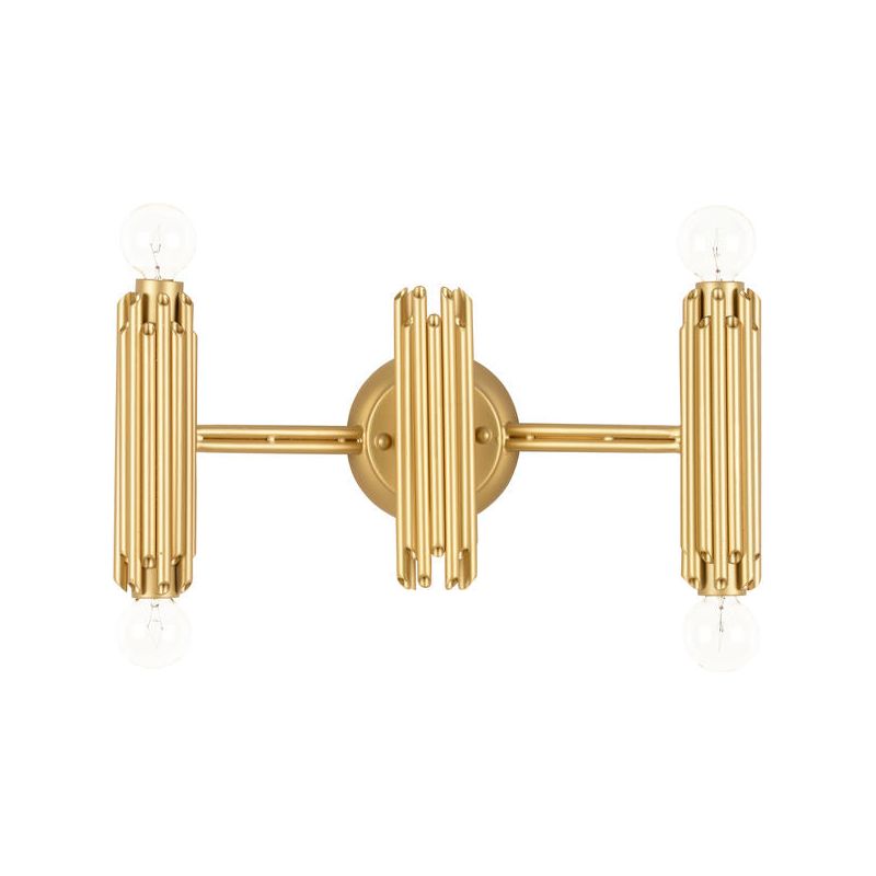 Baldwin Four Lite Gold Finish Wall Sconce - LOOMLAN - Wildwood - Wall Sconces