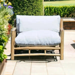 Bali Outdoor Patio Lounge Chair Teak Olefin Cushion - LOOMLAN - Artesia - Outdoor Lounge Chairs