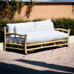 Bali Teak Wood Outdoor Couch Sofa Marine - Grade Cushions - LOOMLAN - Artesia - Outdoor Sofas & Loveseats