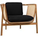 Balin Chair with Caning - LOOMLAN - Noir - Accent Chairs