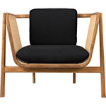 Balin Chair with Caning - LOOMLAN - Noir - Accent Chairs