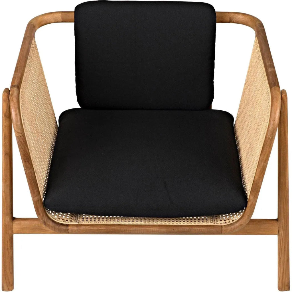 Balin Chair with Caning - LOOMLAN - Noir - Accent Chairs