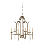 Bamboo Modern Silver Chandelier - LOOMLAN - Wildwood - Chandeliers