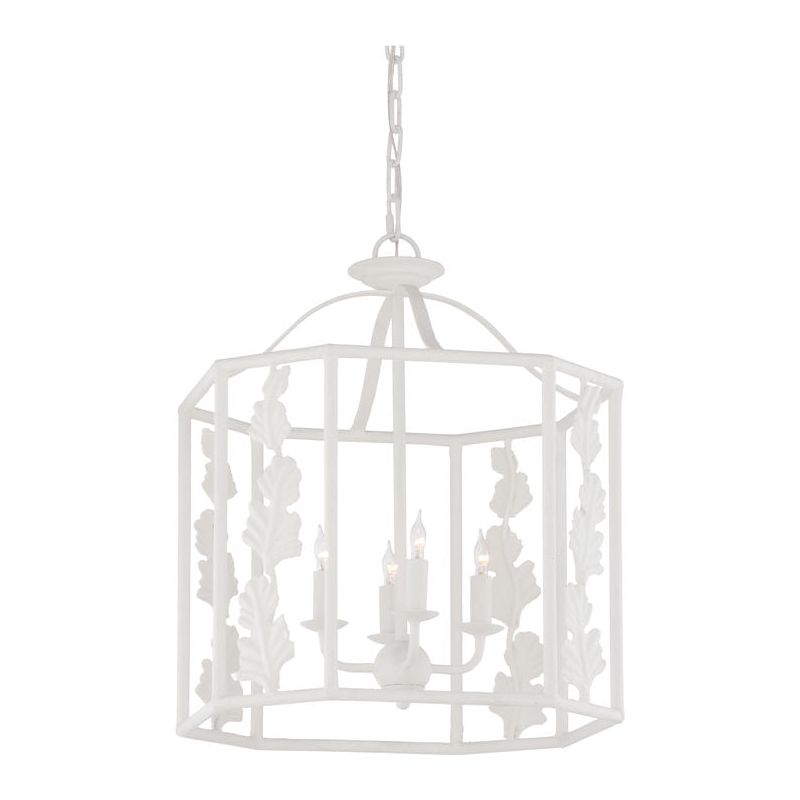 Banyan Hexagonal Leaf Design Lantern - LOOMLAN - Wildwood - Lanterns