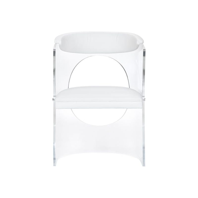 Baran Barrel Clear Acyrlic Frame Back Chair - LOOMLAN - Wildwood - Club Chairs