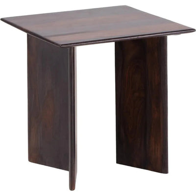 Bardell Coffee Brown Wood Square Side Table - LOOMLAN - Side Tables