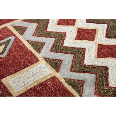 Bari Tribal Red Large Area Rugs For Living Room - LOOMLAN - LOOMLAN - Area Rugs