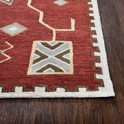 Bari Tribal Red Large Area Rugs For Living Room - LOOMLAN - LOOMLAN - Area Rugs