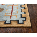 Barn Tribal Light Blue Large Area Rugs For Living Room - LOOMLAN - LOOMLAN - Area Rugs