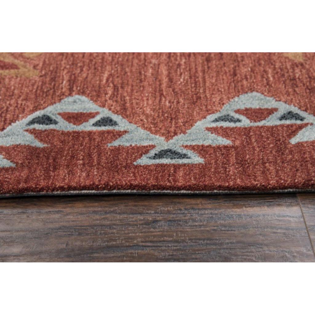 Bars Tribal Rust Large Area Rugs For Living Room - LOOMLAN - LOOMLAN - Area Rugs