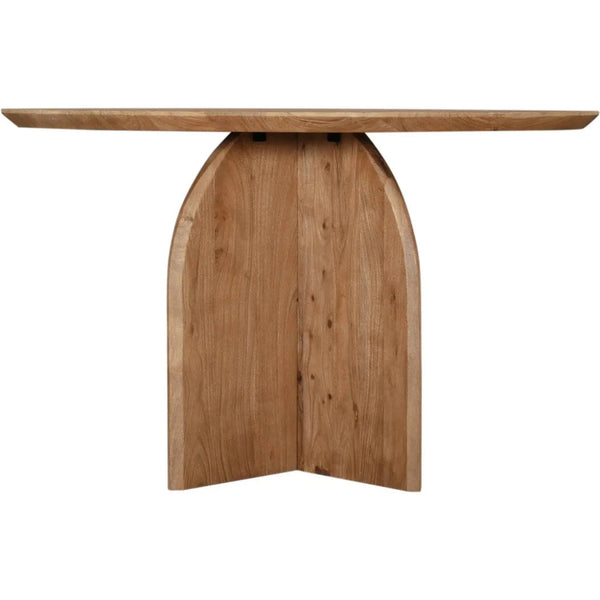 Bartlett Wood Brown Round Dining Table - LOOMLAN - Bassett Mirror - Dining Tables