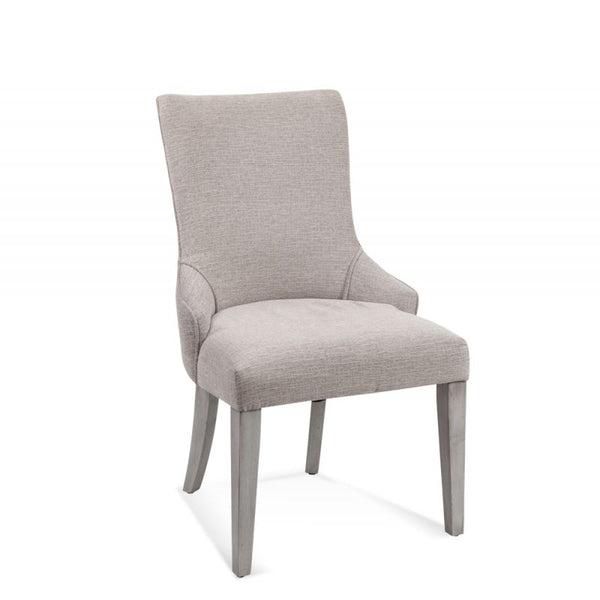 Delaney Wood Grey Armless Chair